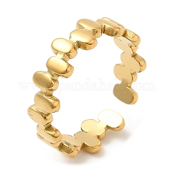 304 anello per polsino ovale in acciaio inossidabile da donna, vero placcato oro 18k, misura degli stati uniti 7 (17.3mm)