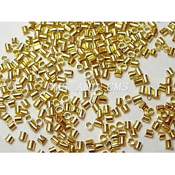 真鍮製つぶし玉カシメ玉  カドミウムフリー＆鉛フリー  チューブ  金色  サイズ：約2.5mm長  2.5 mm幅  穴：2mm  約555個/10g