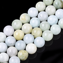 Fili di perline morganite naturale, tondo, 10mm, Foro: 1 mm, circa 41pcs/filo, 15.55 pollice (39.5 cm)