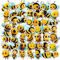 Pegatina de papel de dibujos animados, para diy scrapbooking, artesanía, abejas, 50~60x41~64x0.1mm, 50 unidades / bolsa
