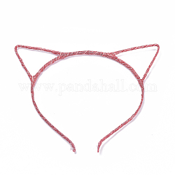 ヘアアクセサリー鉄子猫ヘアバンドのパーツ  猫の耳の形  レッド  110~115mm  4mm