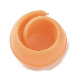 Silicone Thread Spool Huggers, Thread Spool Savers, Bobbin Clips, for Sewing Tools, Prevent Thread Tails from Unwinding, Dark Orange, 27x25.5x19.5mm