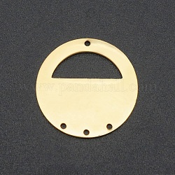 201 Edelstahl Kronleuchter Komponenten Verbinder, Flachrund, Laserschnitt, golden, 22x1 mm, Bohrung: 1.2 mm