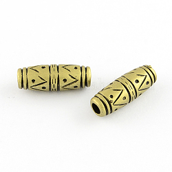 Perline acrilico antico, perline con foro grande, ovale, bronzo antico placcato, 22x8mm, Foro: 4 mm, circa 650pcs/500g
