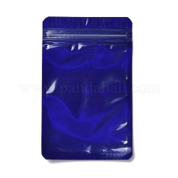 Emballage en plastique sacs à fermeture éclair yinyang, pochettes supérieures auto-scellantes, rectangle, bleu foncé, 12.2x8x0.02 cm, épaisseur unilatérale : 2.5 mil (0.065 mm)