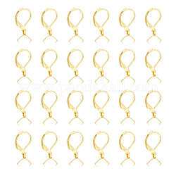 UNICRAFTALE 30pcs Golden Leverback French Earring Hooks Stainless Steel Hoop Earwire Findings with Ice Pick Pinch Bails Metal Earring Hooks for Dangle Earring Jewelry Making 23.5mm