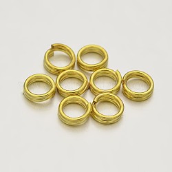 Anneaux brisés en laiton, anneaux de saut à double boucle, or, 5x1.5mm, environ 3.5 mm de diamètre intérieur, environ 6250 pcs/500 g