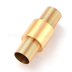 304 Magnetverschluss aus Edelstahl mit Klebeenden, Kolumne, golden, 24 mm, Bohrung: 6 mm