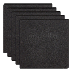Esponja eva juegos de papel de espuma de hoja, con adhesivo en la espalda, antideslizante, cuadrado, negro, 15x15x0.65 cm