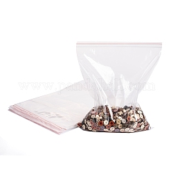 Sacs en plastique à fermeture éclair, sacs d'emballage refermables, joint haut, sac auto-scellant, rectangle, clair, 45x35 cm, épaisseur unilatérale : 2 mil (0.05 mm)