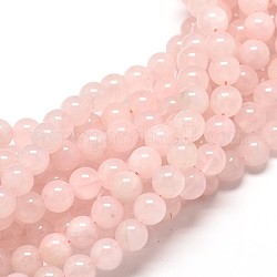 Natural Rose Quartz Round Bead Strands, 10mm, Hole: 1mm, about 40pcs/strand, 16 inch