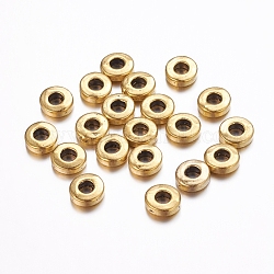 Tibetan Style Alloy Beads, Cadmium Free & Lead Free, Donut, Antique Golden, 6x2mm, Hole: 2.5mm