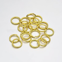Латунные кольца прыжок открыт, золотые, 18 датчик, 6x1 мм, внутренний диаметр: 4 мм, Около 6755 шт / 500 г