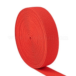 Flache elastische Gummischnur / Band, Gurtzeug Nähzubehör, rot, 24.5x2 mm, ca. 5.46 Yard (5m)/Rolle
