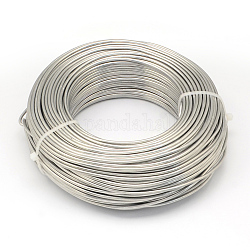 Filo di alluminio tondo grezzo, filo metallico metallico pieghevole, per la creazione di gioielli fai da te, 6 gauge, 4mm, 16 m/500 g (52.4 piedi/500 g)