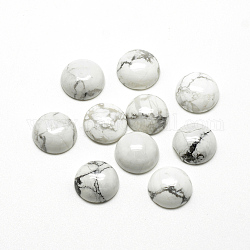 Natural Howlite Cabochons, Half Round/Dome, 16x6mm