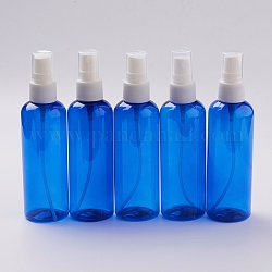 プラスチックスプレーボトル  細かいミストスプレーとダストキャップ付き  詰め替え式ボトル  ブルー  14.4x3.8cm  容量：110ml（3.71液量オンス）