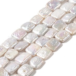 Chapelets de perles en Keshi naturel, perles baroques, perle de culture d'eau douce, carrée, Note 5 un, papayawhip, 11.5~13.5x10.5~12x4.5~6mm, Trou: 0.6mm, Environ 32~66 pcs/chapelet, 14.76~14.96 pouce (37.5~38 cm)