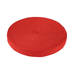 Cotton Twill Tape Ribbons, Herringbone Ribbons, for Sewing Craft, Red, 3/4 inch(20mm), 45m/roll