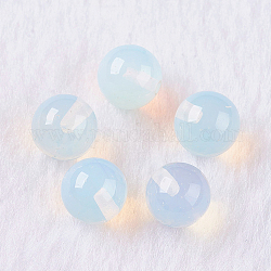 Perles d'opalite, la moitié foré, ronde, 8mm, Trou: 1mm