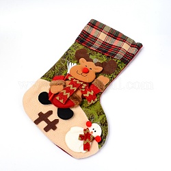 Sacs-cadeaux de chaussettes de noël, pour les décorations de Noël, renne de Noël / cerf, colorées, 470x290x33mm