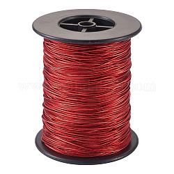 Cordon élastique rond, avec caoutchouc à l'intérieur, rouge, 1mm, environ 100 m / bibone 