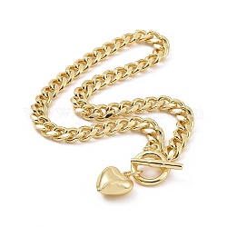 Ожерелье с кулоном в виде сердца из латуни с цепочками для женщин, без кадмия и без свинца, реальный 18k позолоченный, 16.81 дюйм (42.7 см)