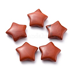 Perline di diaspro rosso naturale, Senza Buco, stella, 20~21x20~21x6~6.5mm