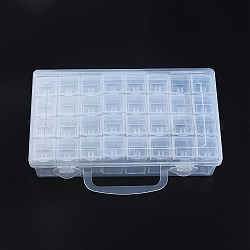 Recipientes de almacenamiento de abalorios de plástico, Rectángulo, Claro, 5x2.7x3 cm