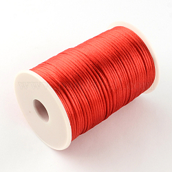 Polyester Cords, Red, 2mm, about 98.42 yards(90m)/roll
