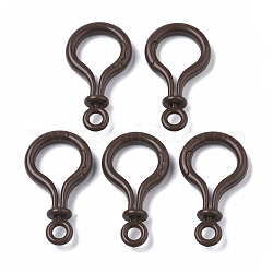 Accessoires de fermoir porte-clés en plastique opaque en forme d'ampoule en forme de bulbe, brun coco, 57.5x32x12mm, Trou: 6mm