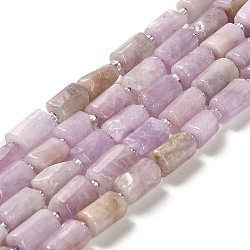 Chapelets de perles en kunzite naturelle, avec des perles de rocaille, facette, colonne, 8.5~11x5.5~6.5mm, Trou: 1mm, Environ 14~15 pcs/chapelet, 7.48'' (19 cm)