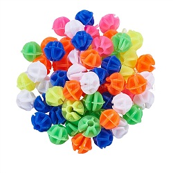 Пластиковые шарики, для аксессуаров из проволоки для велосипедных спиц, разноцветные, 15x13 мм, отверстие : 4 мм