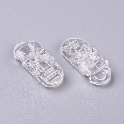 Pinces à tétine en plastique transparent pour bébé, clair, 32x12.5x9mm, Trou: 6.5x4.5mm