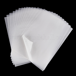 Gorgecraft 15pcs papier de pochoirs de qualité supérieure bricolage, papier de transfert de tatouage, pour outil de maroquinerie, blanc, 29.7x21 cm