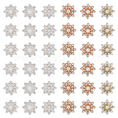 Кабошоны со стразами из сплава в 60 стилях ALRI-FH0001-16-1