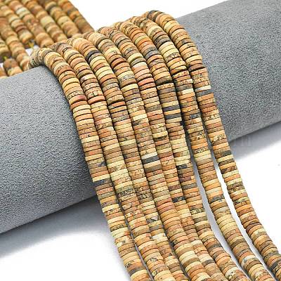 Естественного изображения яшмы бисер нитей G-P575-B30-6x1mm-1