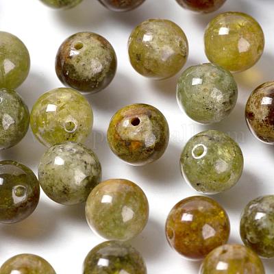 100шт 8мм натуральный зеленый гранат круглые бусины DIY-LS0002-63-1