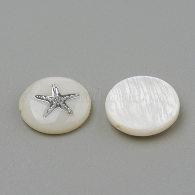 Бусины из натуральных пресноводных ракушек SHEL-Q011-008P-1