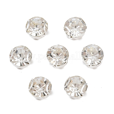 Плоские круглые пришивные бусины-монти со стразами STAS-B107-01D-01S-1