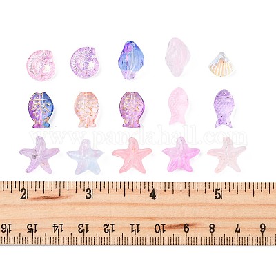 Гальванопокрытие и стеклянные бусины с золотым металлическим плетением EGLA-FS0001-58-1