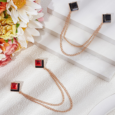 2 шт. двухцветные ромбовидные эмалевые значки&nbsp;JEWB-CP0001-50-1