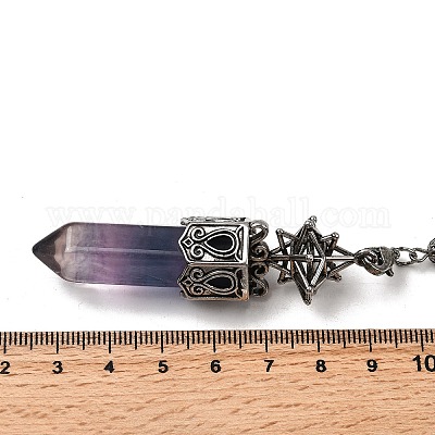 Маятники для биолокации из натурального флюорита с огранкой в виде пули G-B149-14AS-03-1