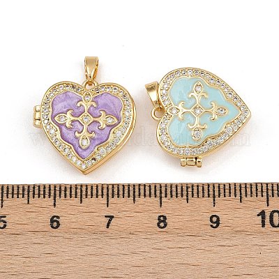 Латунные микропроволочные кубические циркониевые медальоны KK-P335-08G-1