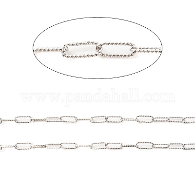 Антикоррозийные родиевые цепочки из стерлингового серебра 925 пробы&nbsp;STER-F052-01P-1