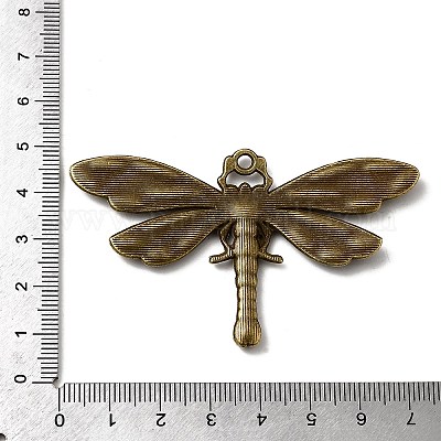 Тибетский стиль сеттинги сплава стрекоза кулон горный хрусталь&nbsp;X-TIBEP-922-AB-FF-1