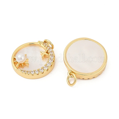 Латунные микро проложить кубического циркония подвески KK-U058-09G-1