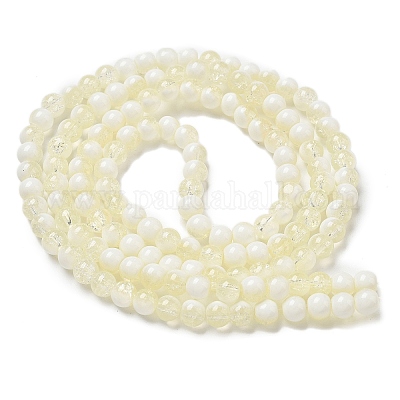 Стеклянные бусины кракле GLAA-U001-6mm-11-1