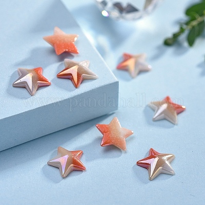 Непрозрачные стеклянные кабошоны GGLA-S038-09B-10mm-1