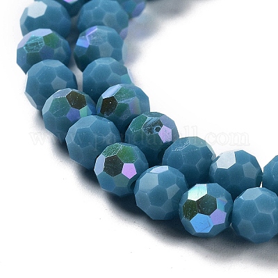 Непрозрачное стекло бисер нитей EGLA-A035-P6mm-L12-1